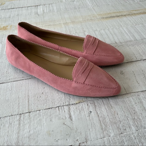Talbots Shoes - Talbots Francesca kid suede driving moccasin loafers size 10.5 pink  Like New
